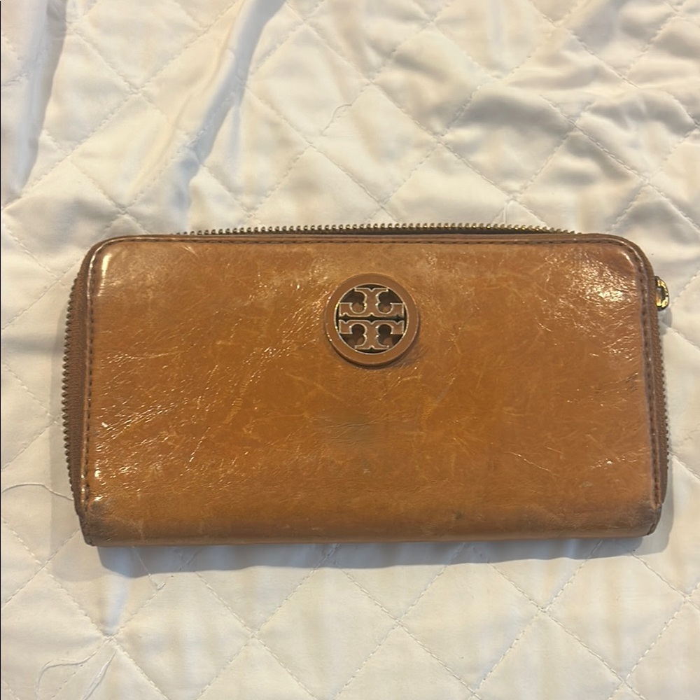 Tory Burch Brown Leather Wallet